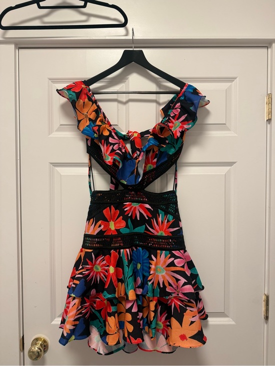 PatBO Dresses & Skirts - NWT PatBO Aster Floral Ruffle Mini Dress in Vibrant Multicolor